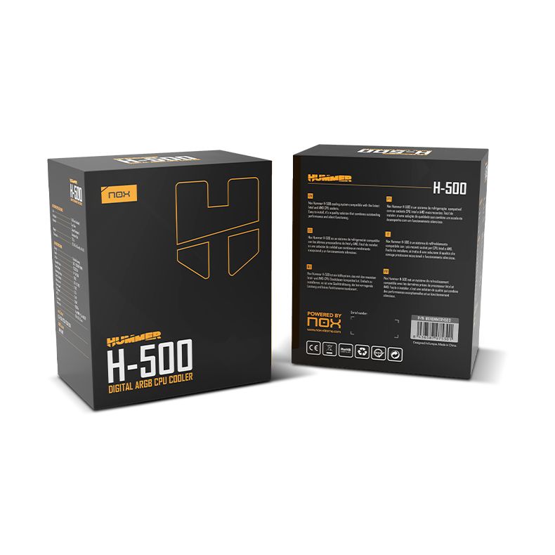 Ventilador con Disipador Nox Hummer H-500/ 12cm