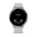 Garmin Venu 3S 41mm Bisel de Acero Inoxidable Plateado con Correa de Silicona Verde