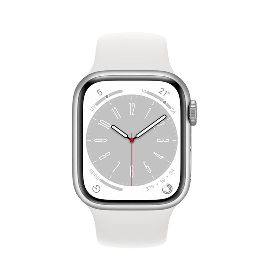 Apple Watch Series 8 GPS 41mm Aluminio Plata (Silver) y Correa Deportiva Blanca (White)