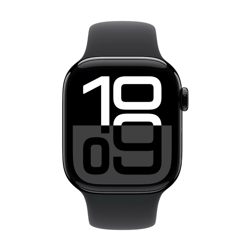 Apple Watch Series 10 GPS 42mm Aluminio Negro (Jet Black) y Correa Deportiva Negra - Talla S/M
