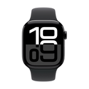 Apple Watch Series 10 GPS 42mm Aluminio Negro (Jet Black) y Correa Deportiva Negra - Talla S/M

