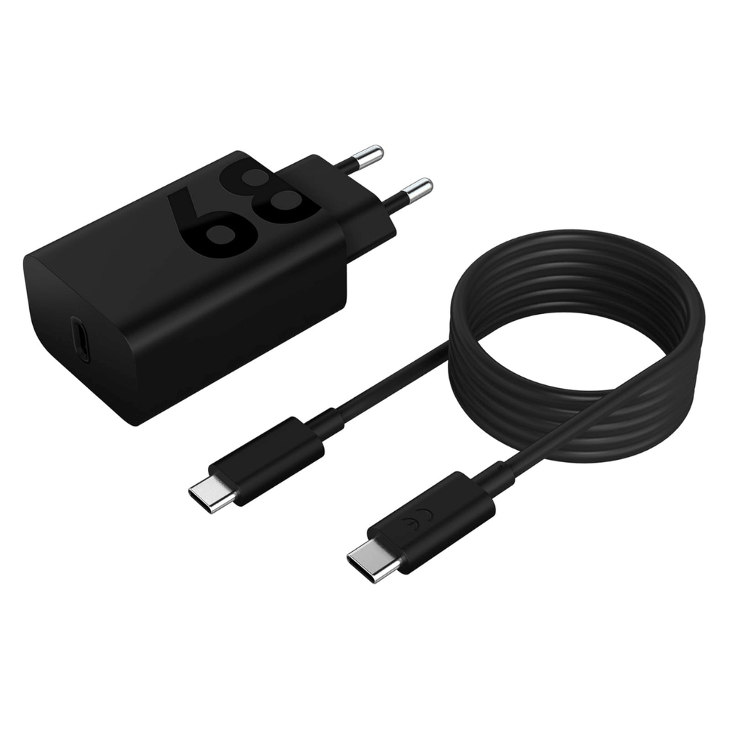 Lenovo 68W Cargador de Carga Rápida USB-C con Cable Negro