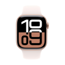 Apple Watch Series 10 GPS 42mm Aluminio Oro Rosa y Correa deportiva Rosa (Light Blush) MWWH3QL/A - Talla S/M
