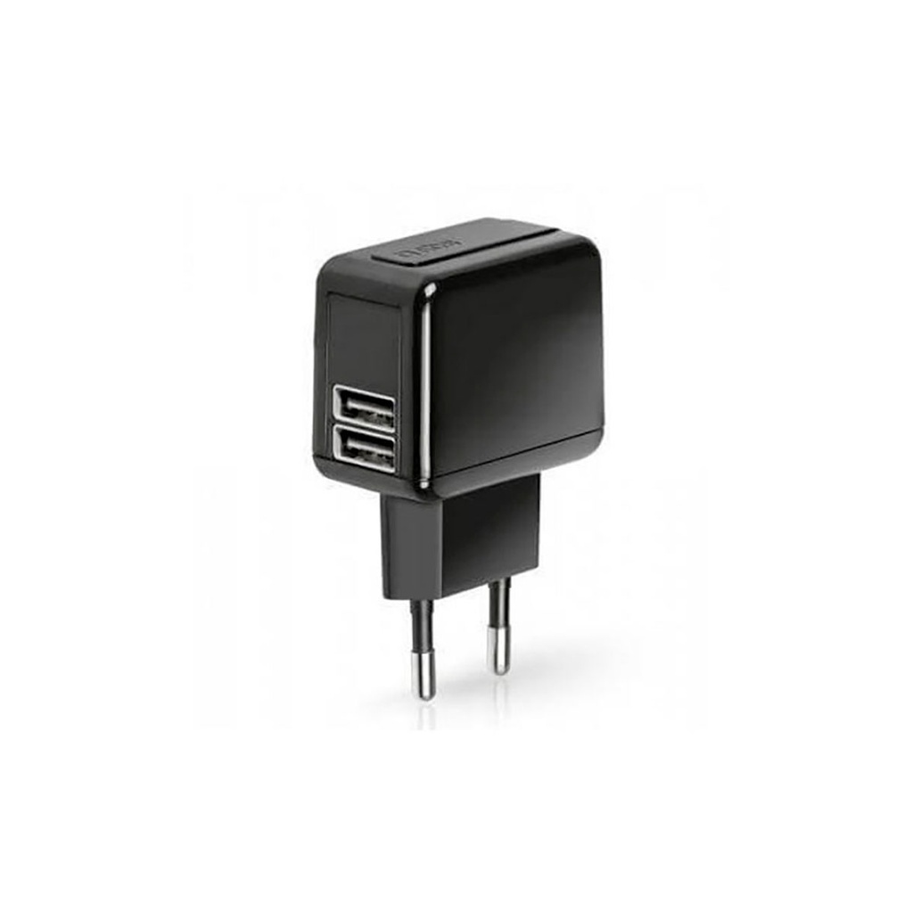 SBS 3.1A Netzladegerät mit Dual-USB-Ausgang Schwarz