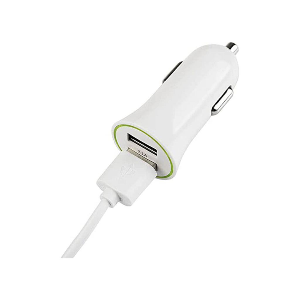 Movitel Doppel-Autoladegerät 2x USB-A 3.100 mAh Weiß