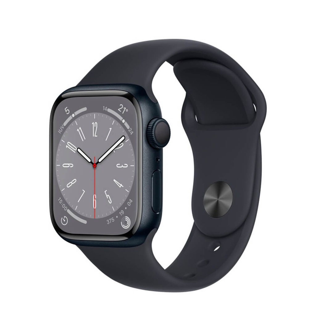 Apple Watch Series 8 GPS 41mm Alumínio Preto (Midnight) e Pulseira Esportiva Preta (Midnight)