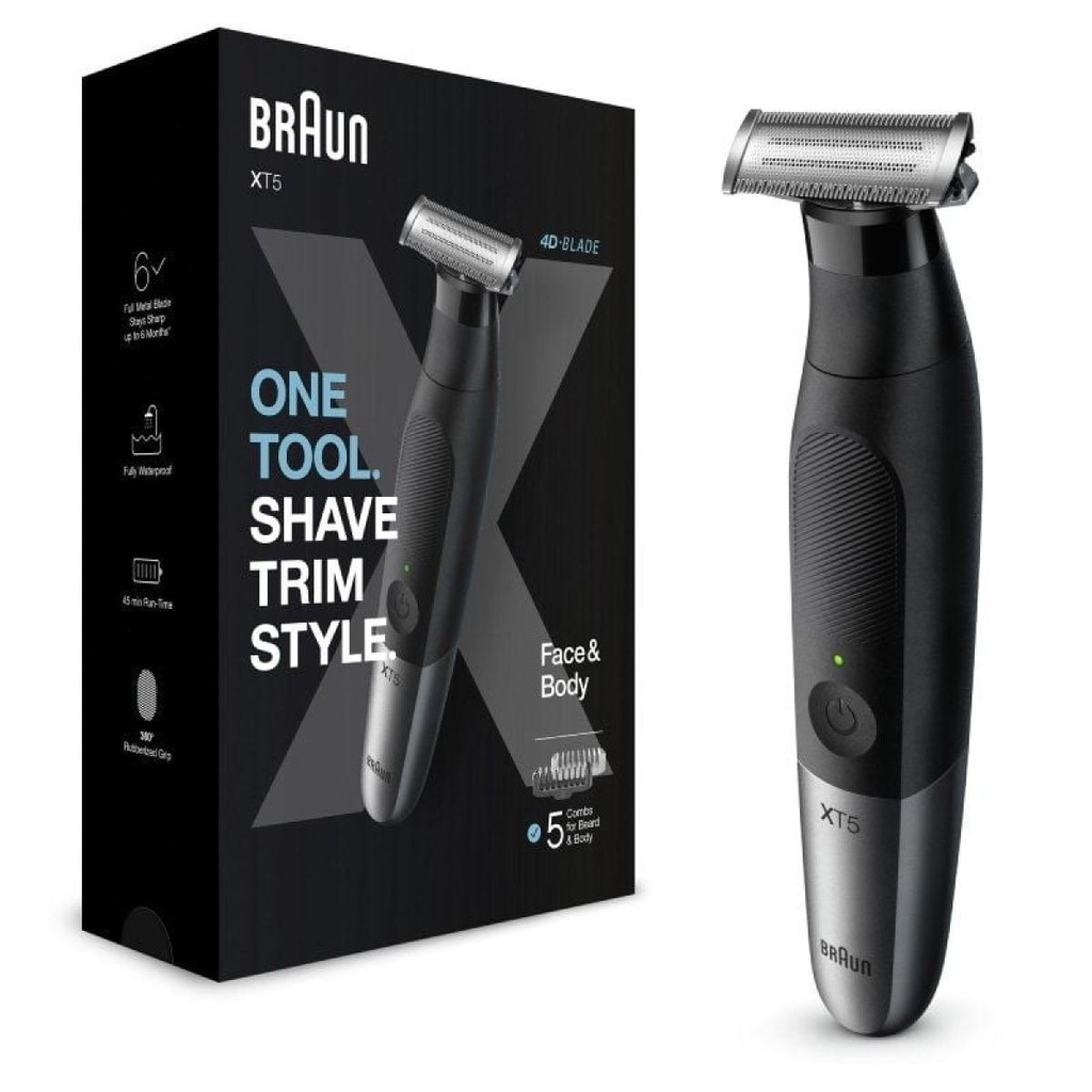 Braun Wet and Dry Shaver X Series XT5100/ com bateria/ 6 acessórios