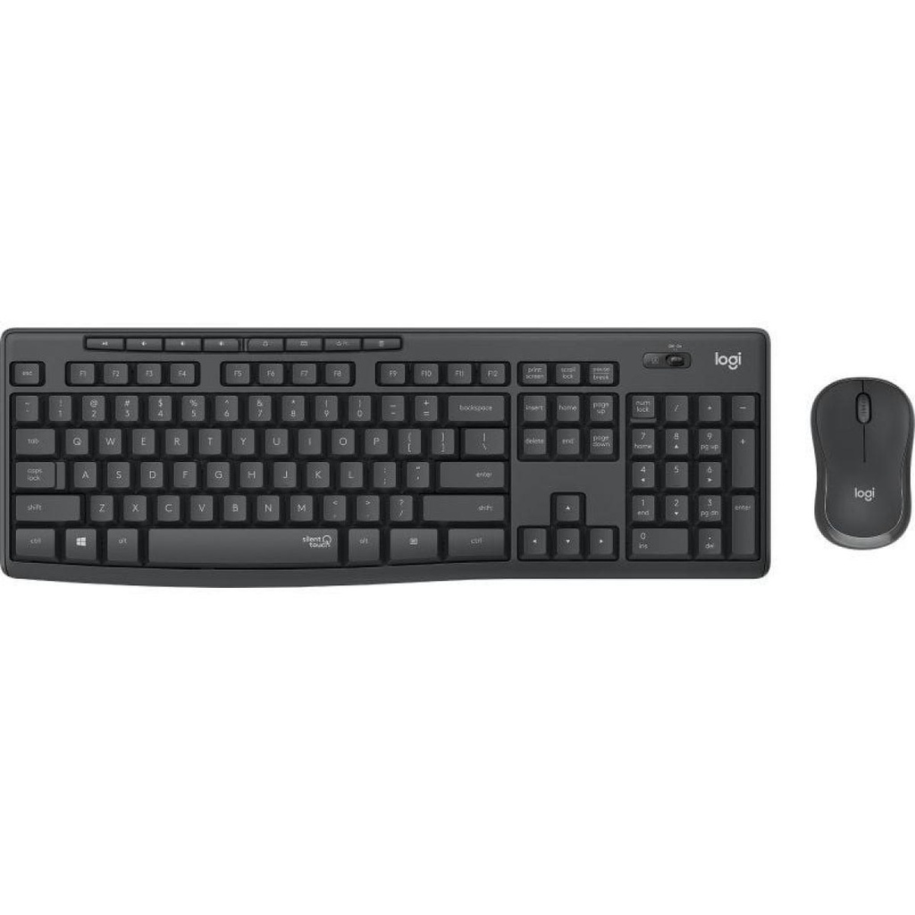 Logitech Silent Touch Wireless Keyboard and Mouse MK295/ Graphite
