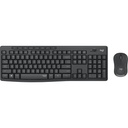 Teclado y Ratón Inalámbricos Logitech Silent Touch MK295/ Grafito