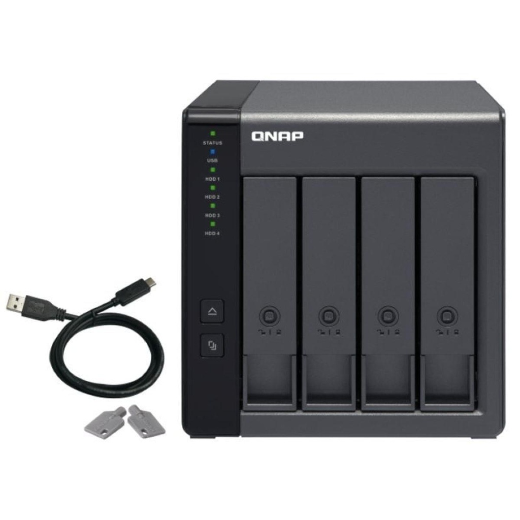DAS QNAP TR-004/ 4 Einschübe 3,5"- 2,5"/ Tower-Format