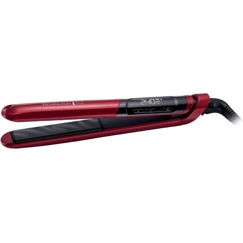 Piastra per capelli Remington Silk S9600-E51/Piastra per capelli rossa e nera