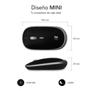Souris sans fil Subblim Mini / Jusqu'à 1600 DPI / Gris sidéral