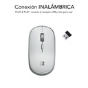 Mini Mouse Sem Fio Subblim / Até 1600 DPI / Prata