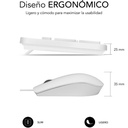 Ensemble clavier et souris Subblim Combo Business Slim Silent / Blanc