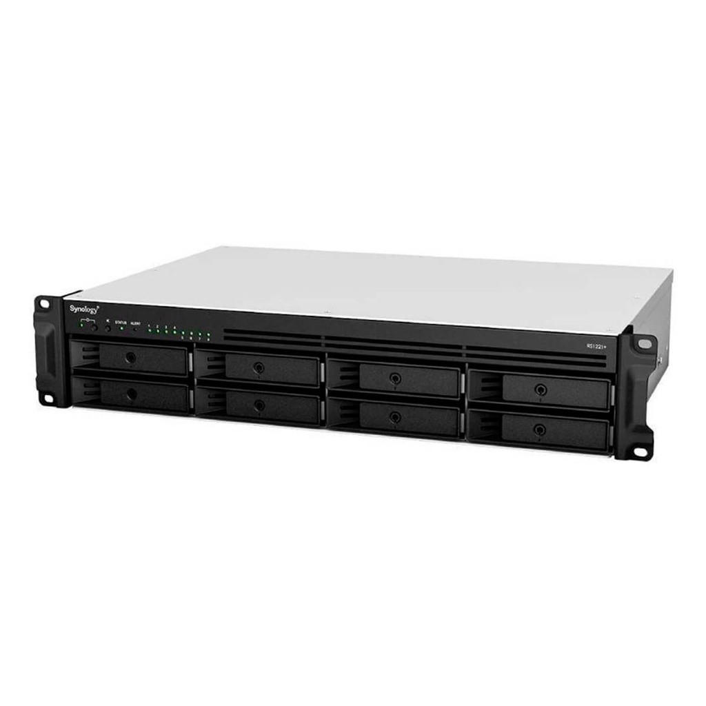 NAS Synology RackStation RS1221+ / 8 alloggiamenti 3,5"-2,5"/4 GB DDR4/formato 2U