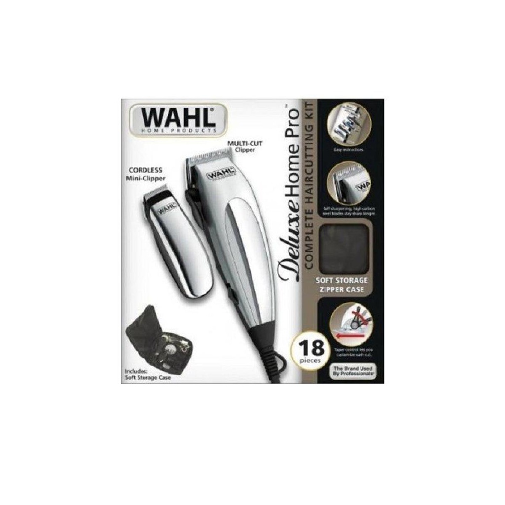 Wahl Deluxe HomePro Hair Clipper + Trimmer/ 16 Accessories