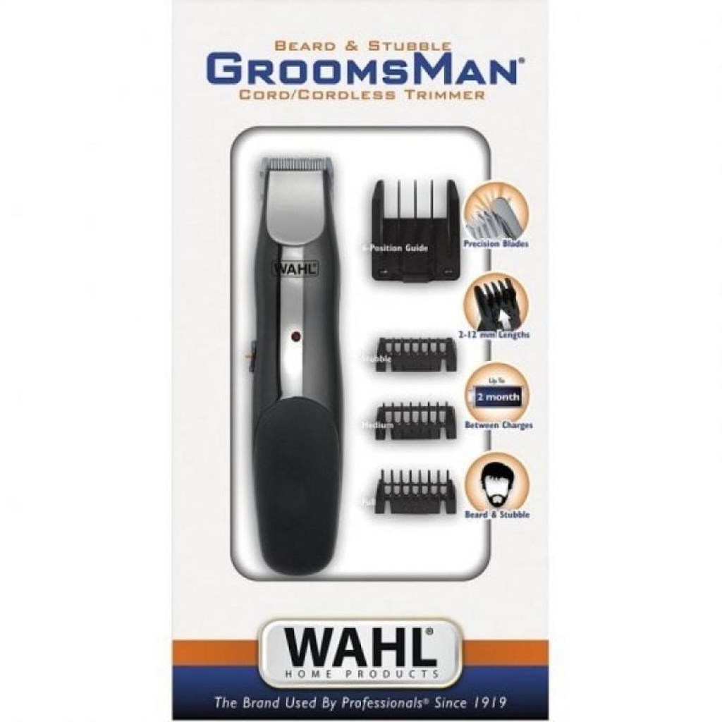 Wahl Groomsman Beard Trimmer/ with Battery/ 9 Accessories