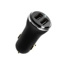 Carregador de carro Supertouch duplo (2 USB-A) com cabo tipo USB-C Preto (Black)