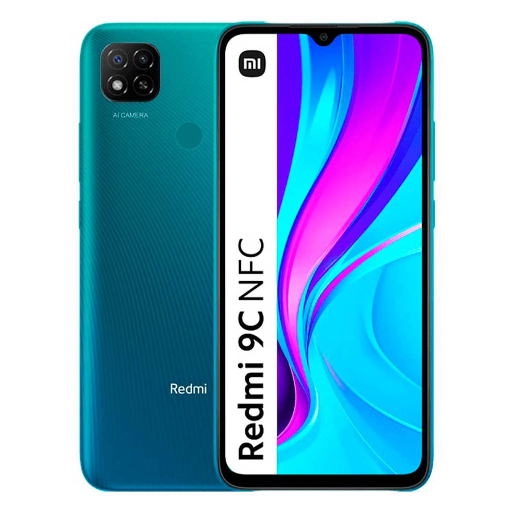 Xiaomi Redmi 9C 2Go/32Go Vert (Aurora Green) avec NFC Double SIM M2006C3MNG