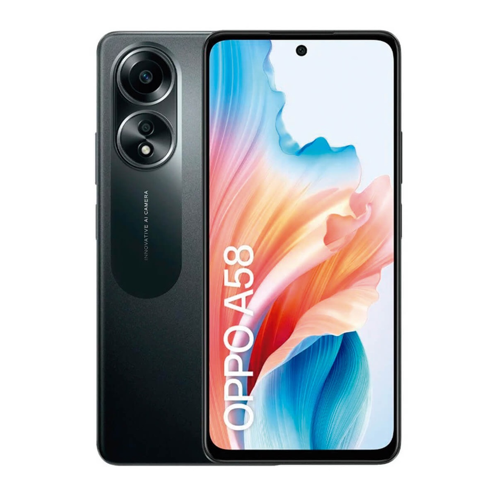 Oppo A58 6 GB/128 GB Negro (Glowing Black) Dual-SIM CPH2577