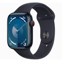 Apple Watch Series 9 GPS 45 mm Aluminium Noir et Bracelet Sport Noir MRMC3QL/A - Taille M/L