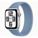 Apple Watch SE (2ª Gen) 2023 GPS 40mm alumínio prata (Silver) e pulseira esportiva Blue Loop (Winter Blue)