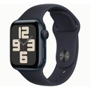 Apple Watch SE (2ª Gen) 2023 GPS 44mmSportarmband aus Aluminium und Schwarz (Midnight) – Größe S/M