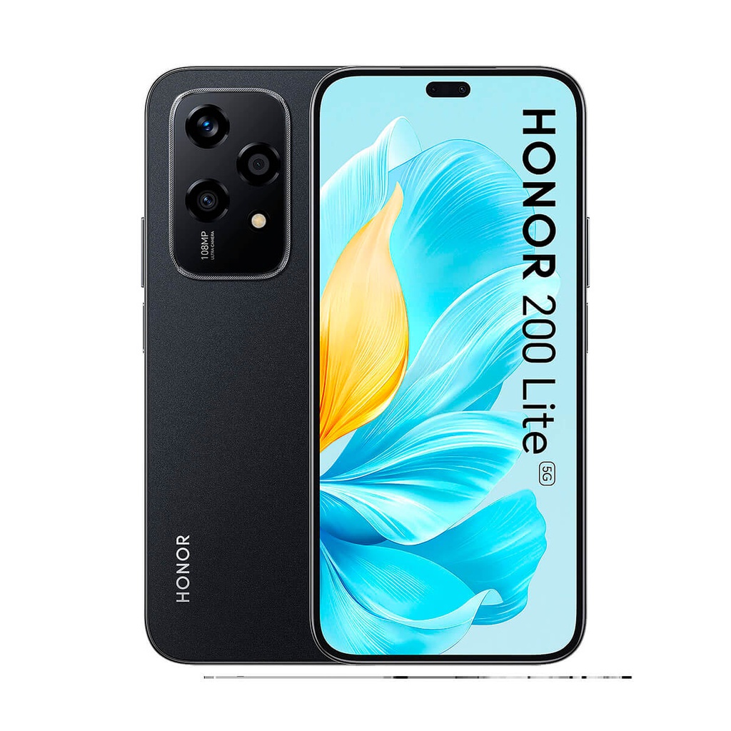 Honor 200 Lite 5G 8 Go/256 Go Noir (Midnight Black) Double SIM
