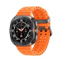 Samsung Galaxy Watch Ultra 4G 47 mm cinza (Titanium Gray) e pulseira marinha laranja L705