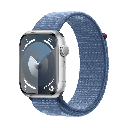 Apple Watch Series 9 GPS 45mm Aluminio Plata y Correa Deportiva Loop Azul (Winter Blue)