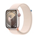 Apple Watch Series 9 GPS 45 mm alumínio branco e pulseira esportiva branca (Starlight)
