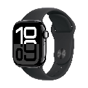 Apple Watch Series 10 GPS 46mm Aluminio Negro (Jet Black) y Correa Deportiva Negra - Talla M/L