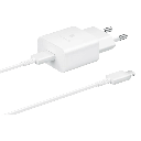 Cargador de red Samsung EP-T1510XWEGEU USB-C 15W + Cable USB-C Blanco