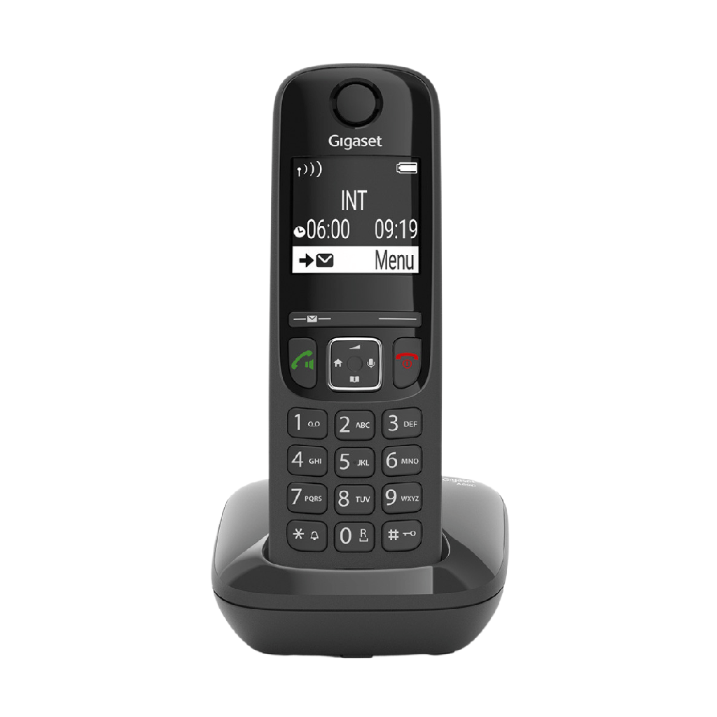 Gigaset Telefono Cordless DECT AS690 Nero (Black)