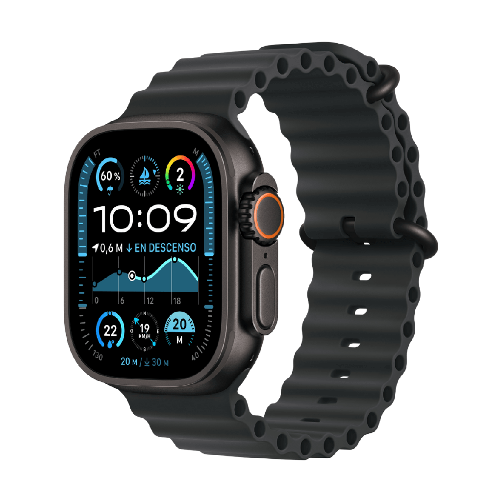 Apple Watch Ultra 2 GPS + Cellular 49mm Titanium Preto com Faixa Preta Ocean (Black)