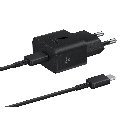 Samsung Cargador 25W USB-C con cable Negro Ultrarrápido EP-T2510XBEGEU