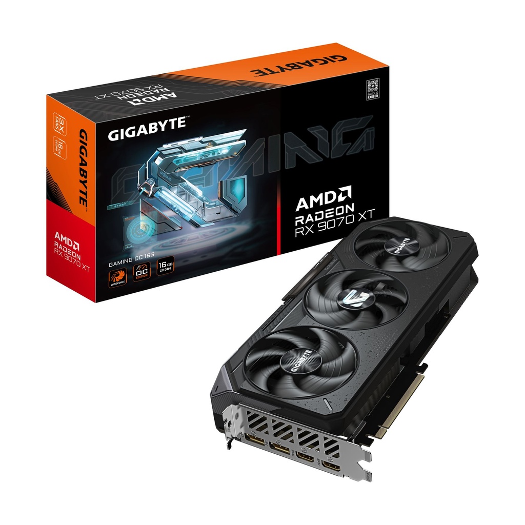 Tarjeta Gráfica Gigabyte Radeon RX 9070 XT Gaming OC/ 16GB GDDR6