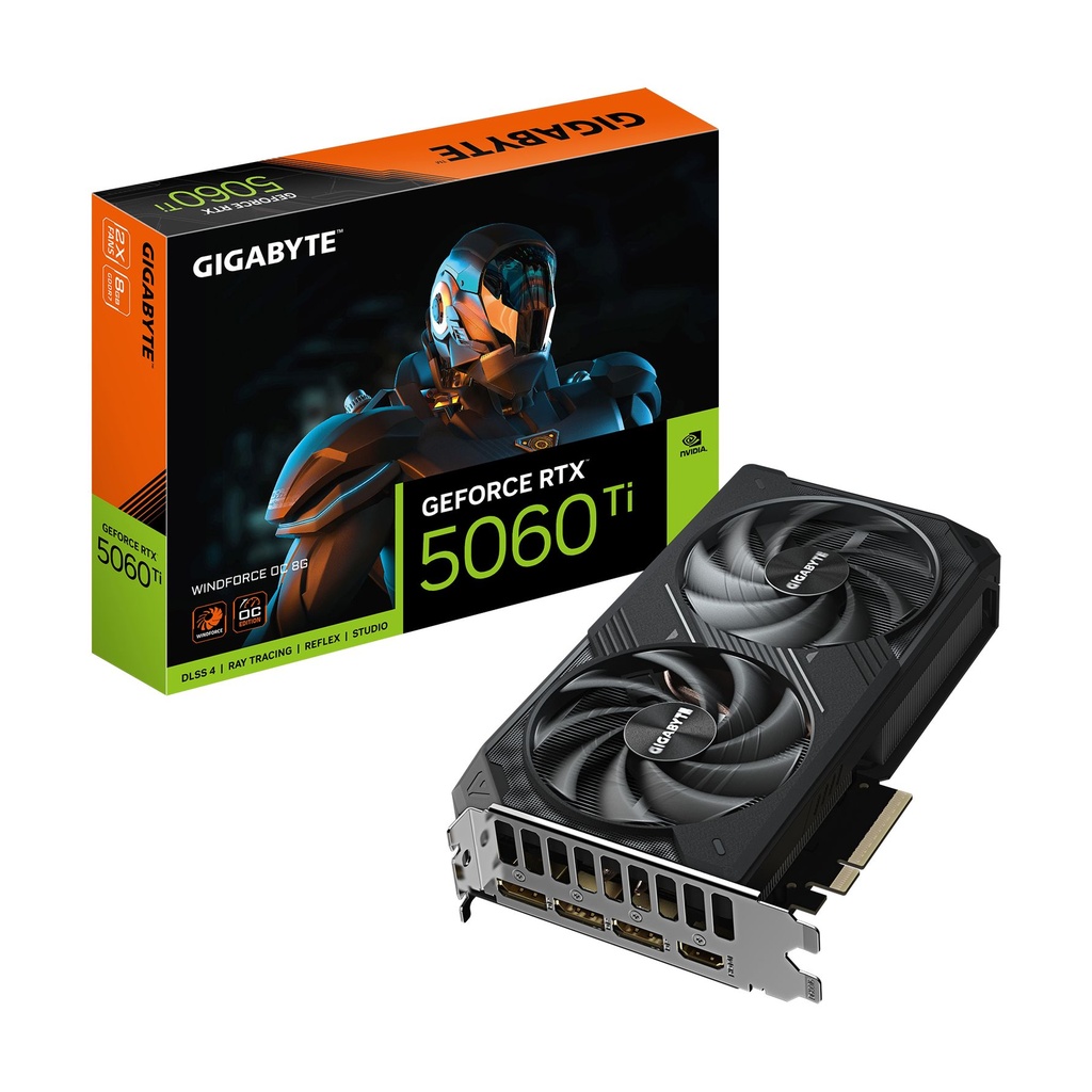 Tarjeta Gráfica Gigabyte GeForce RTX 5060 Ti WindForce OC/ 8GB GDDR7