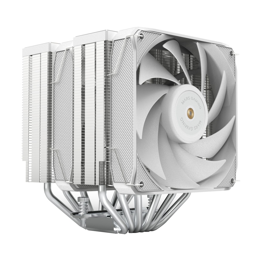 Ventilador con Disipador Doble Mars Gaming MCPU-XU6/ 2x 12cm/ Blanco