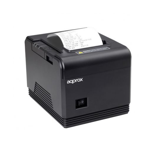 Impresora de Tickets Approx appPOS80AM/ Térmica/ Ancho papel 80mm/ USB-RS232/ Negra