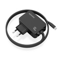 Aisens GaN Wall Charger ASCH-1PD45WL032-BK/ 1xUSB Type-C + Cable 1.8m/ 45W