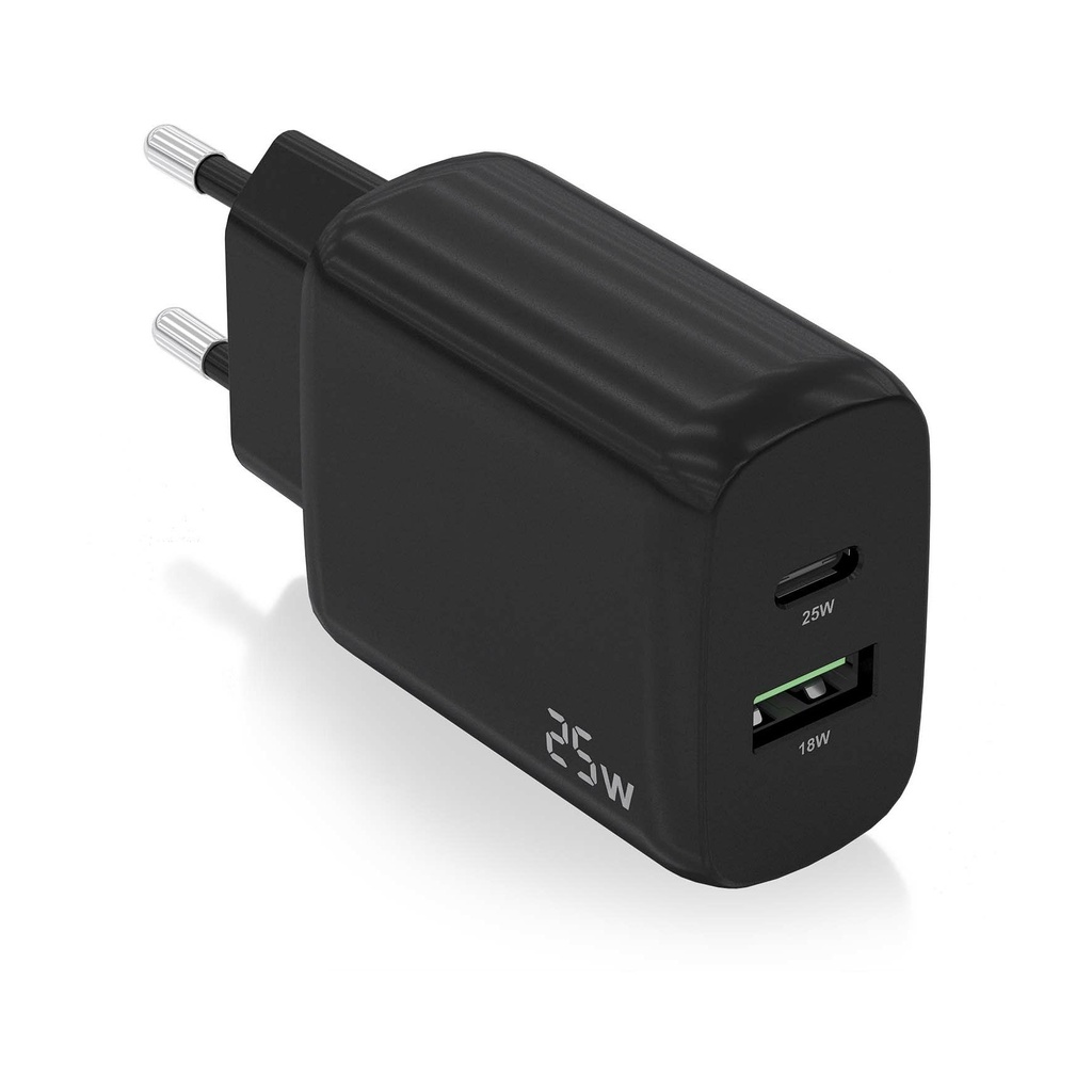 Aisens A110-0759 Wall Charger/ 1xUSB Type-C/ 1xUSB/ 25W