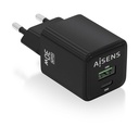 Aisens GaN Wall Charger ASCH-30W2P038-BK/ 1xUSB Type-C/ 1xUSB/ 30W