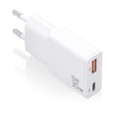 Aisens GaN Wall Charger ASCH-30W2P046-W / 1xUSB Type-C / 1xUSB / 30W / White