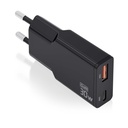 Aisens GaN Wall Charger ASCH-30W2P047-BK/ 1xUSB Type-C/ 1xUSB/ 30W/ Black