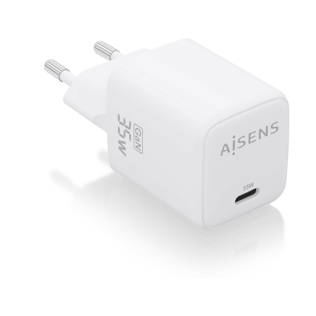 Aisens GaN Wall Charger ASCH-35W1P016-W/ 1xUSB Type-C/ 35W