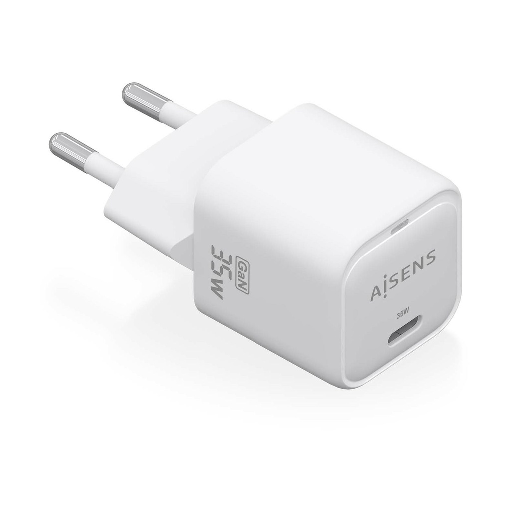 Aisens GaN Wall Charger ASCH-35W1P022-W/ 1xUSB Type-C/ 35W