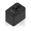 Aisens ASPS-2A2C08-BK GaN Universal Wall Charger for Travel / Universal Power Outlet / 2xUSB Type-C / 2xUSB / 25W