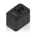 Aisens ASPS-2A3C09-BK GaN Universal Wall Charger for Travel / Universal Power Outlet / 3xUSB Type-C / 2xUSB / 35W