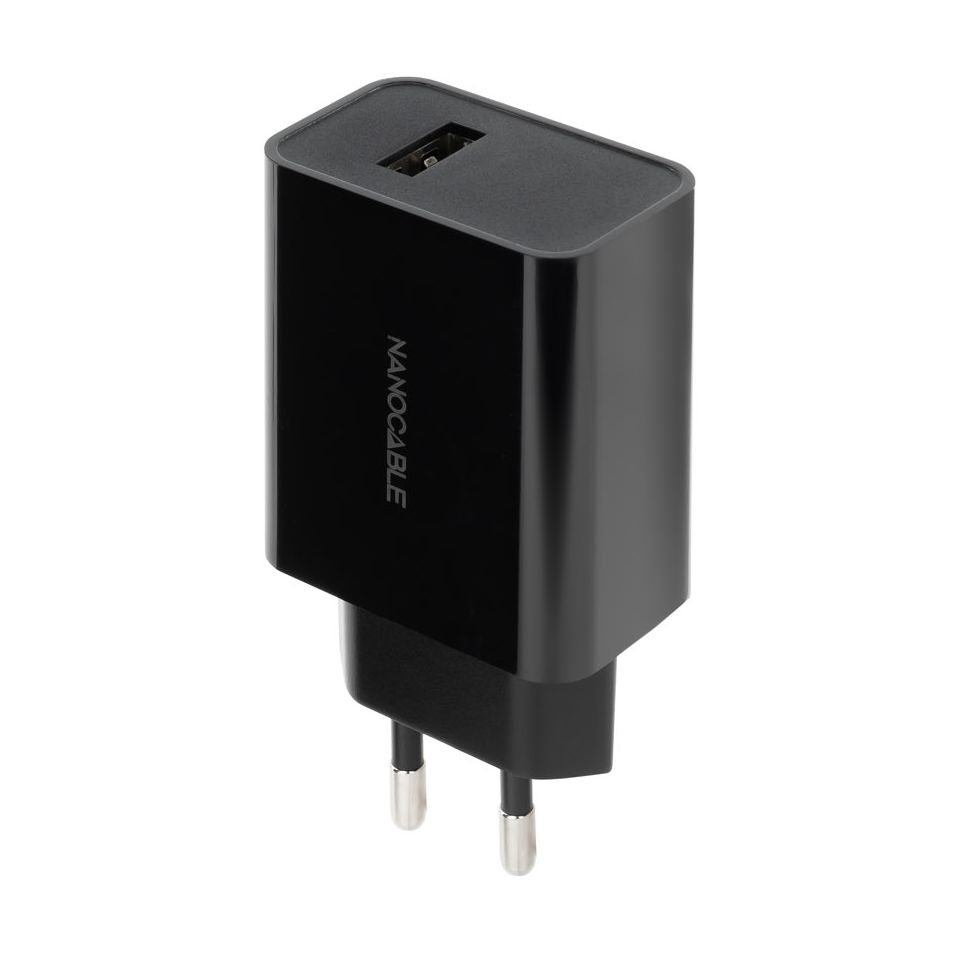 Cargador de Pared Nanocable 10.10.2004/ 1xUSB/ 10W/ Negro